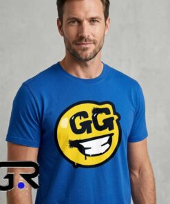 Fortnite Gg Emoji Tee Smiley Face Blue T-Shirt 6 Funny Fortnite GG Smiley Face Gamer Shirt