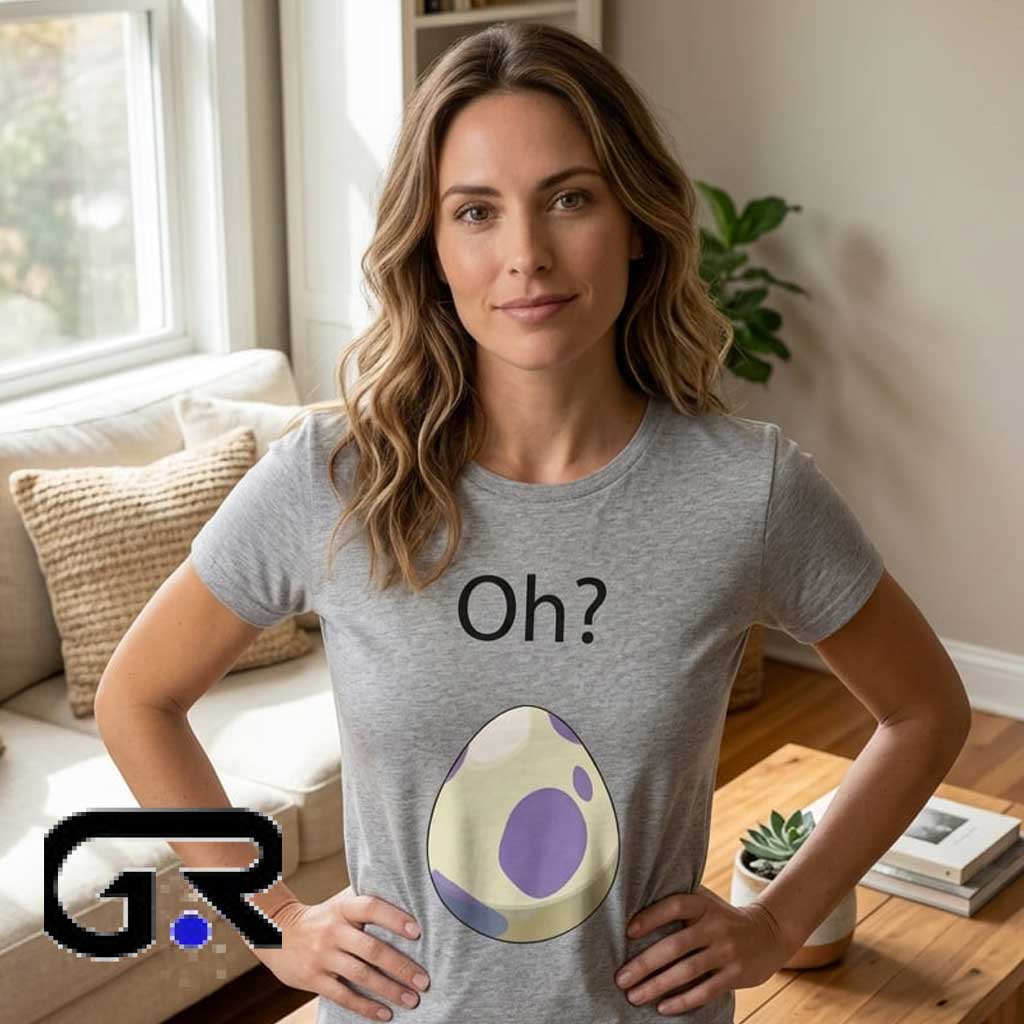 Oh? Pokémon Egg Hatching Grey T-Shirt 4 Oh? Pokémon Egg Hatching Grey T-Shirt - Image 4