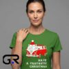 Have a Vantastic Christmas VW Van tee, black cotton short sleeve shirt with retro camper holiday design, fun pun graphic shirt for van life fans, sizes S to 2XL.