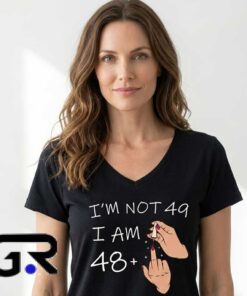im 48 plus 1 49 years old tee Fingernail Shirt 6 Hilarious Age Math Fingernail Birthday Statement Graphic Tee Shirt