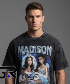 Madison Beer Custom Aesthetic Merchandise shirt, cotton short sleeve tee with stylish pop music fan design, trendy aesthetic shirt for fans, sizes S to 2XL.