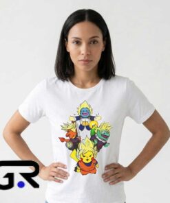 Anime Mashup Pokémon x Dragon Ball Z Super Saiyan Crossover Shirt 6 Mashup Pokemon x Dragon Ball Z Super Saiyan Crossover Tee Shirt