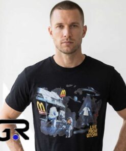travis scott x mcdonalds live from utopia Astronaut Shirt 5 McDonalds Collab Live From Utopia Astronaut Graphic Shirt
