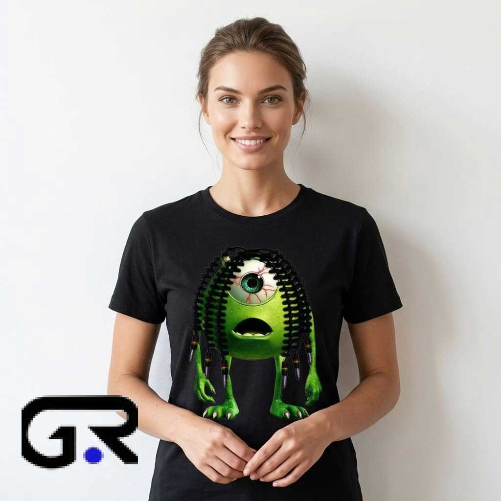 Mike Wazowski with Dreadlocks Monsters Shirt 3 Mike Wazowski with Dreadlocks Monsters Shirt - Image 3