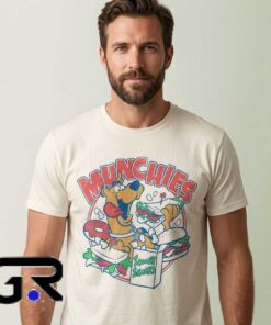 Munchies Nostalgic Cartoon Graphic Cream T Shirt