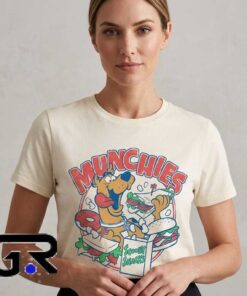 Nostalgic Cartoon Snack Attack Cream Graphic Shirt