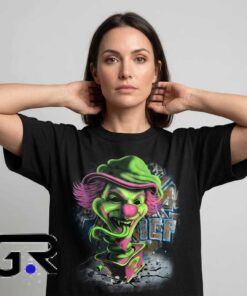 Riddle Box Neon Green Clown Horrorcore Graphic Shirt