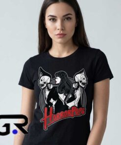 horrorpops halloween band Punk Rock Badge Shirt 6 Rockabilly Halloween Band Logo Shirt