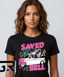 Saved by the Bell retro pink vintage shirt featuring nostalgic 90s TV inspired graphics, playful pop culture design, and casual cotton style for vintage fashion fans.