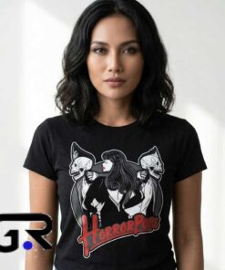 horrorpops halloween band Punk Rock Badge Shirt 7 Spooky Rock Band Badge Halloween Shirt