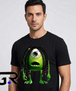 Mike Wazowski with Dreadlocks Monsters Shirt 7 Sulley with Dreadlocks Monsters Inc Graphic Tee Shirt