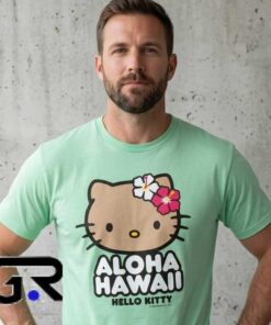 Tropical Island Cat Vacation Graphic Tee