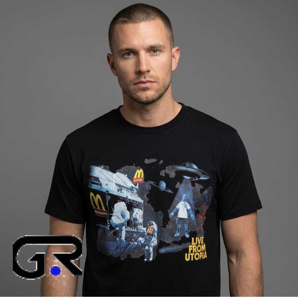 travis scott x mcdonalds live from utopia Astronaut Shirt 4 travis scott x mcdonalds live from utopia Astronaut Shirt - Image 4
