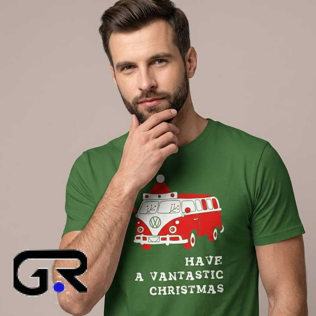 Have a Vantastic Christmas VW Van Holiday Shirt 4 Have a Vantastic Christmas VW Van Holiday Shirt - Image 4