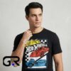 Hot Wheels Est 1968 Stunt Brand graphic tee, black cotton short sleeve shirt with vintage racing design, classic toy car style shirt for fans, sizes S to 2XL.