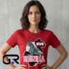The Great Godzilla Off Kanagawa shirt featuring Japanese wave artwork and Godzilla-inspired kaiju design, a retro Japanese art cotton graphic tee.
