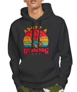 Hoodie Black Adopt a Demodog Stranger Things