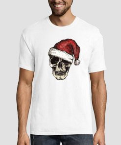Christmas Hat Skull T Shirt