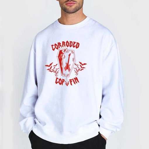 Sweatshirt White Corroded Coffin