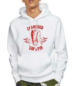 Hoodie White Corroded Coffin
