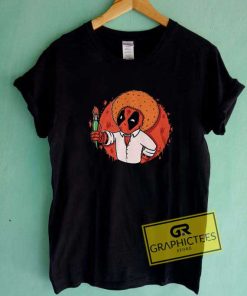 Deadpool Bob Ross Paintbrush Tee Shirts
