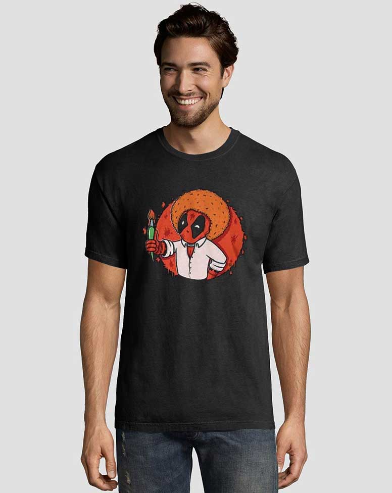 Deadpool Bob Ross Paintbrush Tee Shirts 2 Deadpool Bob Ross Paintbrush Tee Shirts