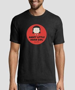 Double Bird Angry Little Asian Girl T Shirt