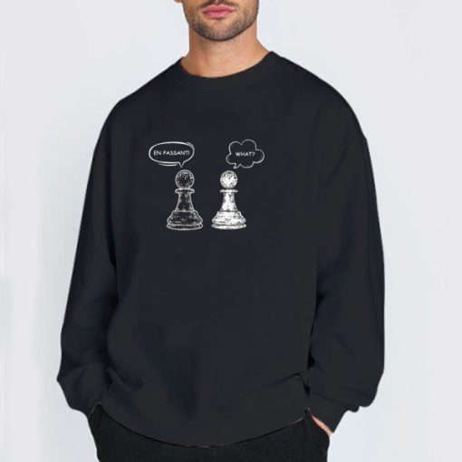 Sweatshirt black En Passant Pawn Chess Pieces Chess Player