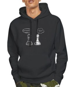 Hoodie Black En Passant Pawn Chess Pieces Chess Player