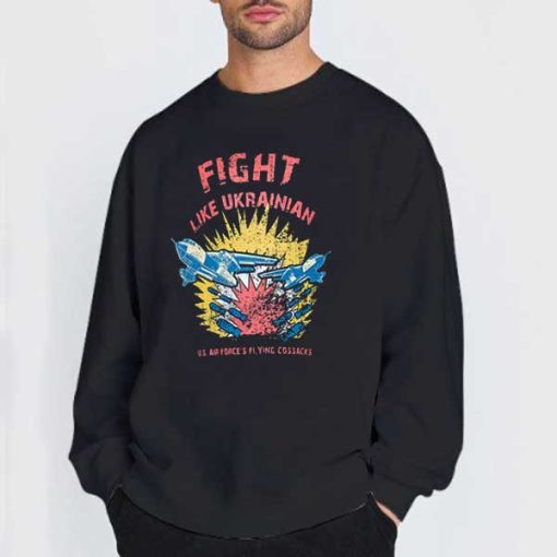 Sweatshirt black Fight Like Ukrainian