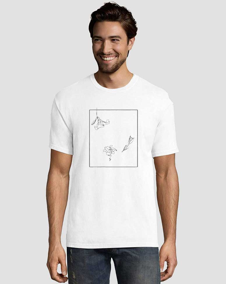 Flower Line Art Graphic Tees Shirts 3 Flower Line Art Graphic Tees Shirts