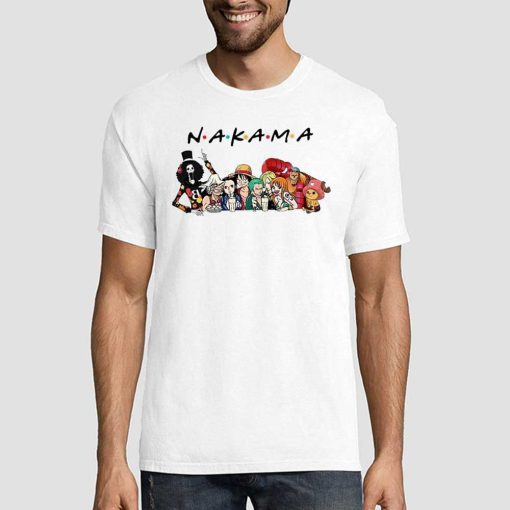 Friends Tv Show One Piece Nakama Graphic Tee Shirts