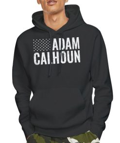 Hoodie Black American Flag Adam Calhoun Merch