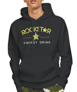 Hoodie Black Energy Drink Logo Rockstar