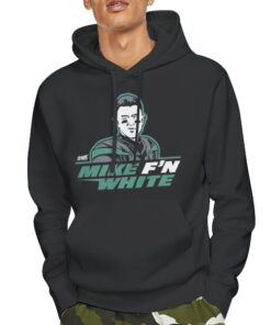 Hoodie Black Funny Face Mike Fn White