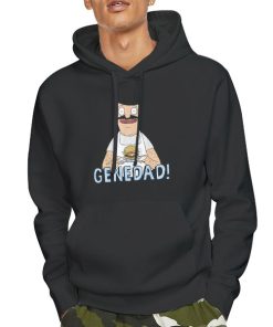 Hoodie Black Gene Dad Bobs Burger Shirt