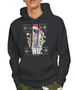 Hoodie Black Lights No Grumpy Cat Christmas Sweatshirt