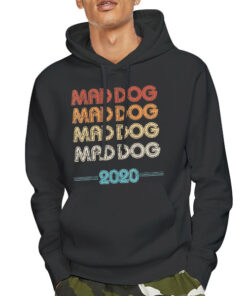 Hoodie Black Mad Dog Vintage Retro Logo md2020