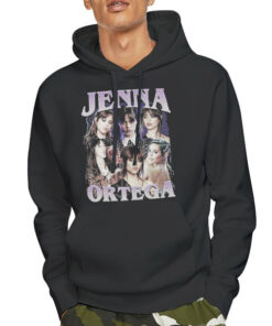 Retro Jenna Ortega Merch Shirt 7 Hoodie Black Retro Jenna Ortega Merch