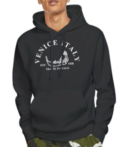 Hoodie Black Venice Italy Est 1928 Travel in Italy Shirt