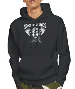 Hoodie Black Vikings Norway Sons of Vikings T Shirt