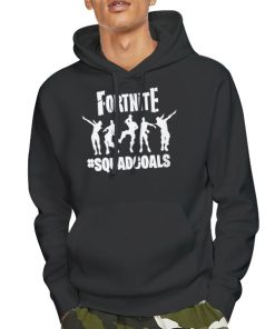 Hoodie Black Vintage Fortnite Squad Goals Sweatshirt