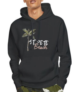 Hoodie Black Vintage Shells St Pete Beach Florida