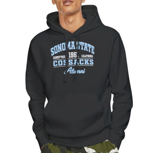 Hoodie Black Vintage University Sonoma State Sweatshirt