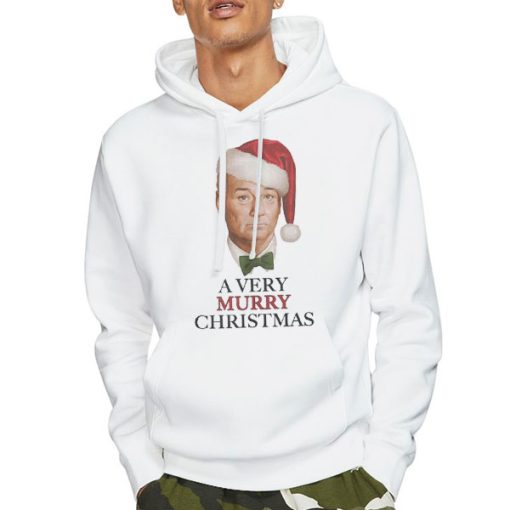 Hoodie White A Very Murray Christmas Sweatshirt