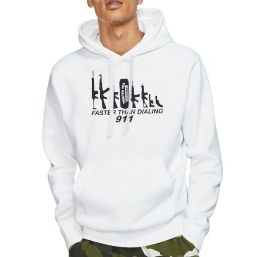 Hoodie White All Faster Than Dialing 911 Twisted Tea Shirt