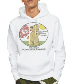 Hoodie White Bear Buckle the Fuck up Bitches Im Coming Shirt