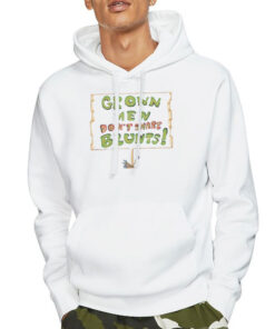 Hoodie White Classic Grown Men Don't Share Blunts