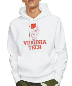 Hoodie White Club VPI Vintage Virginia Tech