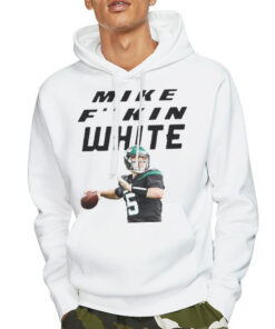 Hoodie White Funny Football Mike Fn White